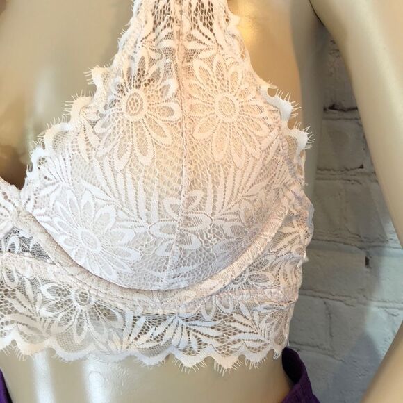 PINK Victoria's Secret Lightly Lined Bralette Pink Floral Small S - Picture 6 of 14